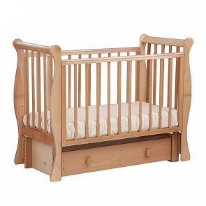 Кровать детская Лель АБ 21.3 Лаванда маятник продольный, натуральный бук (Лель, LIEL-АБ 21.3_натуральный бук)